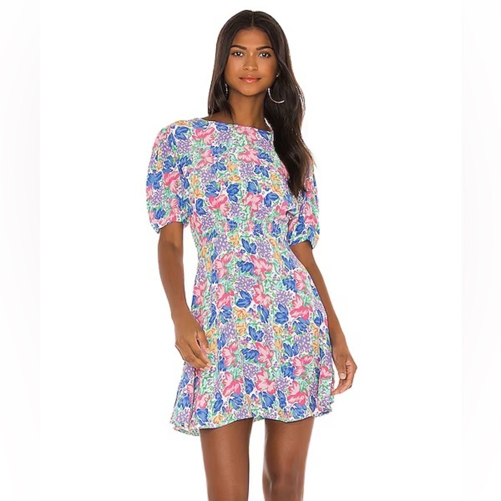 FAITHFULL THE BRAND Sidonie Mini Dress in Jemima Floral Size Small NWT